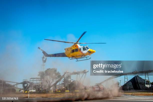 helicopter landing - emergency services australia stock pictures, royalty-free photos & images