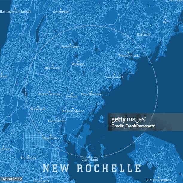 new rochelle ny city vector road map blue text - mamaroneck stock illustrations