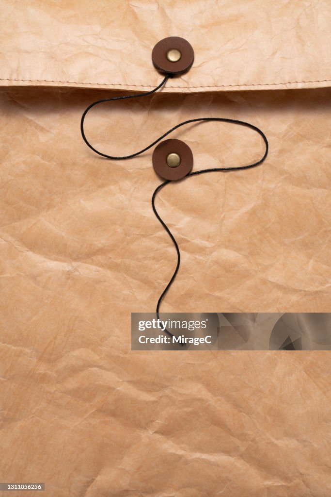Opened Retro Style Manila Envelope