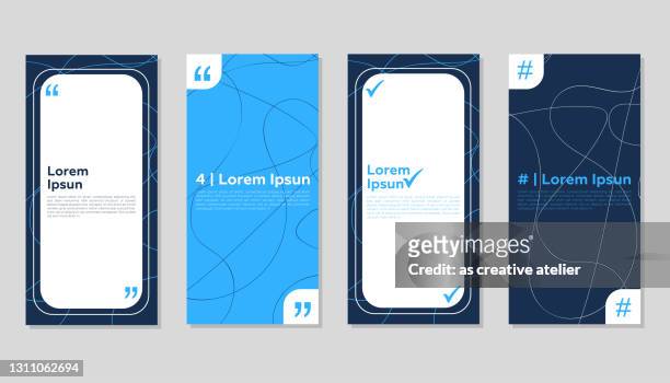 trendy editable template for social networks stories and posts. - mobile app design template stock illustrations