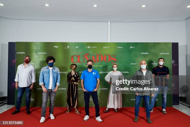 Director Toño Lopez, actors Xose Antonio Touriñan, Eva Fernandez, Miguel de Lira, Maria Vazquez, Federico Perez Rey and producer Alfonso Blanco...