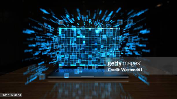 3d illustration of use of ai in companies - business stock illustrations