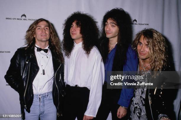 Danish-American glam metal band White Lion attend the 16th Annual American Music Awards After Party, held at Chasen's Restaurant in Beverly Hills,...