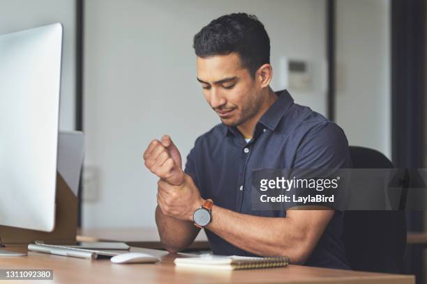 this carpal tunnel seriously needs to stop acting up - tender stock pictures, royalty-free photos & images