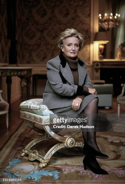 May 30, 2004: Madame Bernadette Chirac, France"u2019s First Lady and wife of President Jacques Chirac photographed in her office in the Elysée...