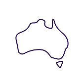 Australia covid variant RGB color icon