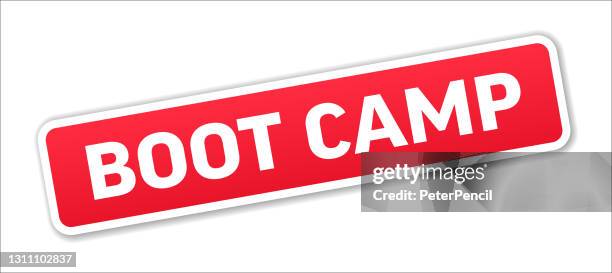 boot camp - stamp, banner, label, button template. vector stock illustration - bootcamp exercise stock illustrations