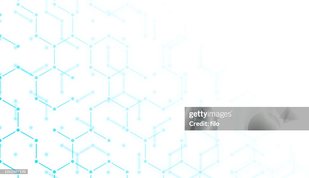 Science Molecule Hex Background Pattern