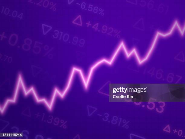 financial asset growth chart abstract background - buy single word stock illustrations