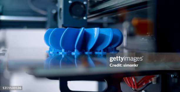 plastic fan propeller model in 3d printing process - computer documents stock pictures, royalty-free photos & images