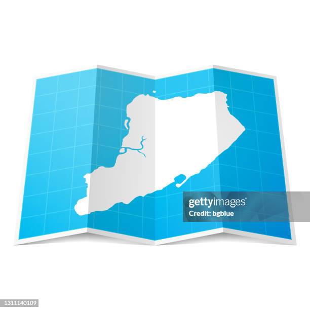 staten island map folded, isolated on white background - staten island stock illustrations