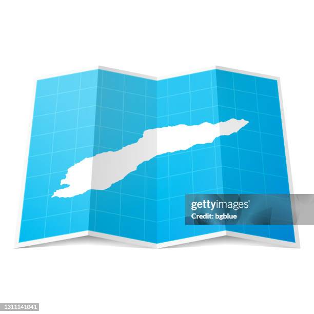 Timoc Map Timor Map Folded Isolated On White Background High-Res Vector Graphic ...