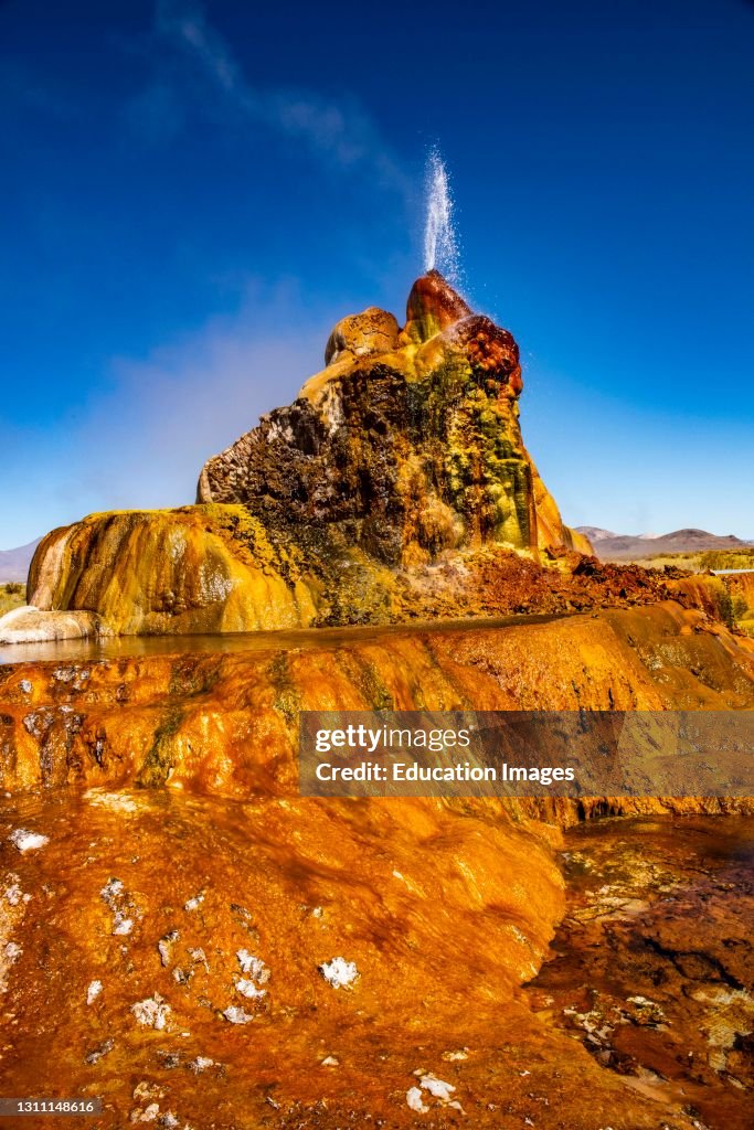 Nevada, Black Rock Desert, Fly Geyser a Rainbow of Colors