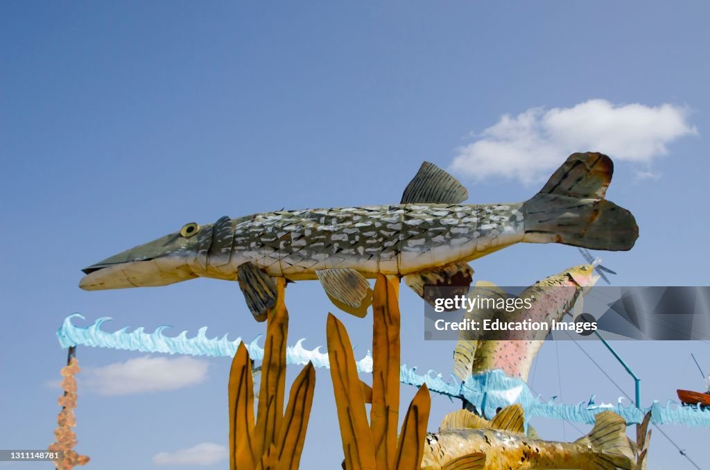 North Dakota, The Enchanted Highway, Regent to Gladstone, Fisherman's Dream