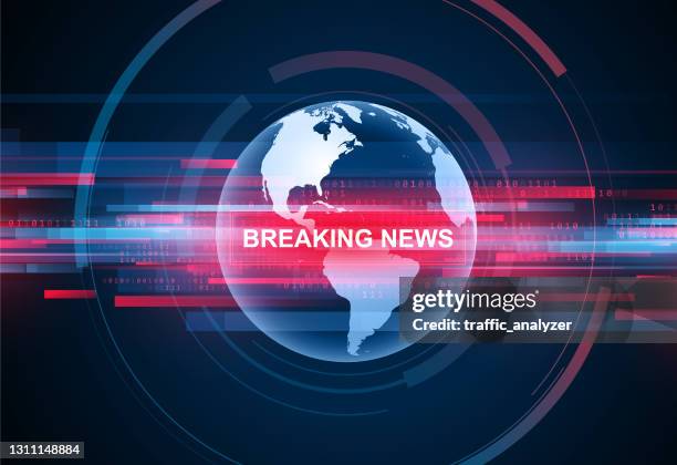 abstract globe background - breaking news stock illustrations