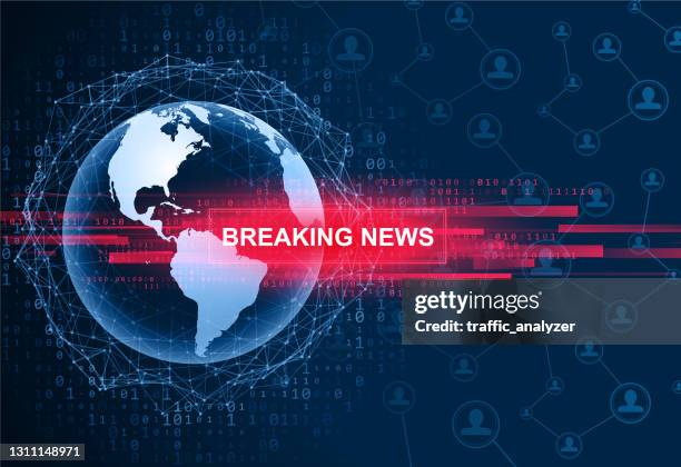 abstrakte globus hintergrund - breaking news stock-grafiken, -clipart, -cartoons und -symbole