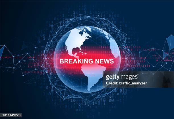abstract globe background - breaking news stock illustrations