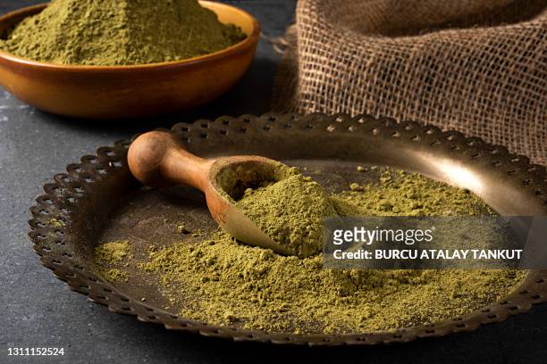 henna powder - henna tattoo stock pictures, royalty-free photos & images