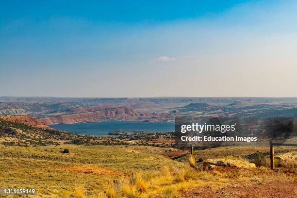 North America, USA, Wyoming, Casper, Lake Ridge Estates, Nestled in the Hills.