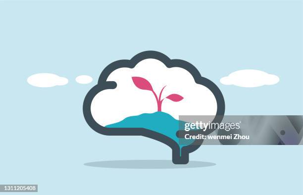 brain bud - right first time stock illustrations