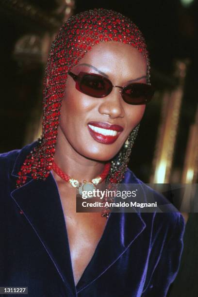 Actress Grace Jones attends the "Made in Italy Awards" December 9, 2000 at Cipriani''s in New York City. The event honored the best Italian fashion,...