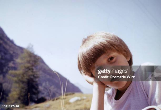 portrait of boy of six looking at camera - ambivere stock pictures, royalty-free photos & images