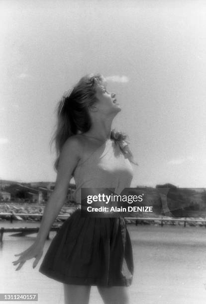 Portrait de Karen Cheryl, en juin 1985, à Sète.