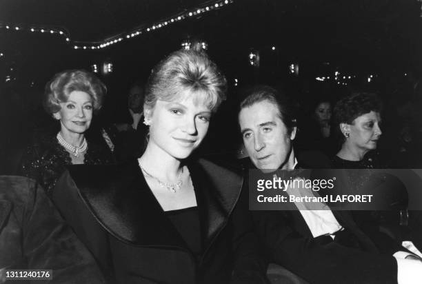 Karen Cheryl et Jacques Chazot assistant à un concert au Casino de Paris, le 9 novembre 1982.