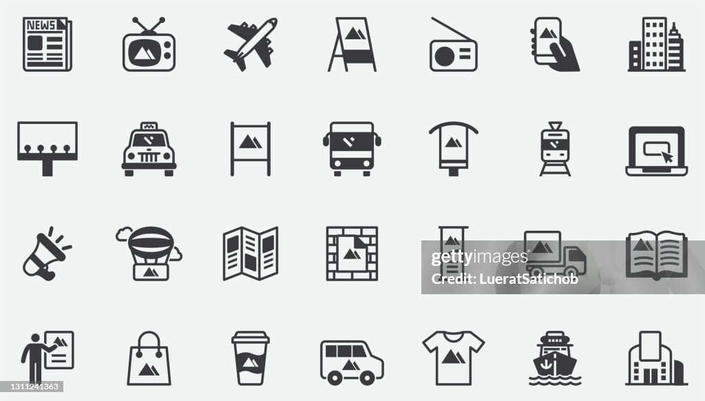 Advertising & Marketing Concept Icons