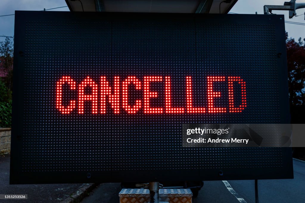 Cancelled sign cancel culture