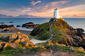Llanddwyn (Tŵr Mawr) lighthouse on Anglesey, Wales