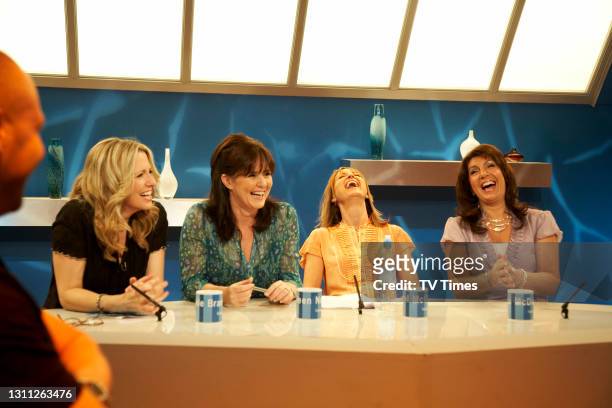 Loose Women presenters Jackie Brambles, Coleen Nolan, Jane McDonald and Carol McGiffin on set, on June 3, 2008.