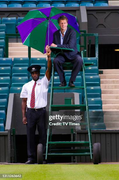 Broadcaster and retired professional tennis player Andrew Castle photographed at the All England Club in Wimbledon, on June 21, 2008.