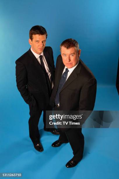 Midsomer Murders actors John Nettles and Jason Hughes, February 9, 2006.
