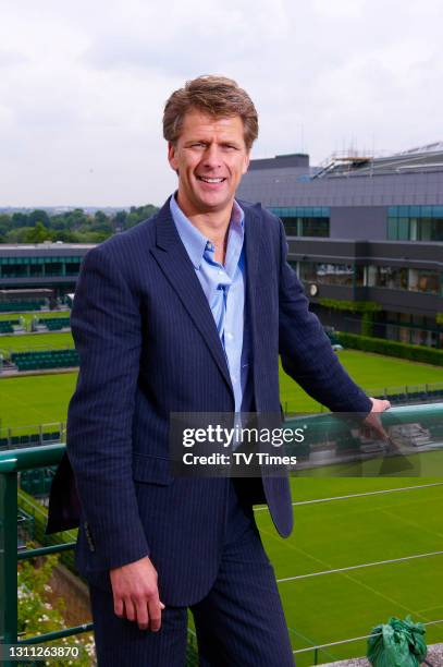 Broadcaster and retired professional tennis player Andrew Castle photographed at the All England Club in Wimbledon, on June 21, 2008.