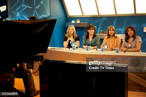 Loose Women panellists Jackie Brambles, Coleen Nolan, Carol McGiffin and Jane McDonald on set, June 21, 2008.