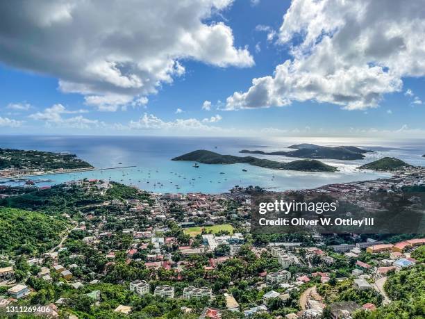 charlotte amalie overlook, usvi - virgin islands stock pictures, royalty-free photos & images