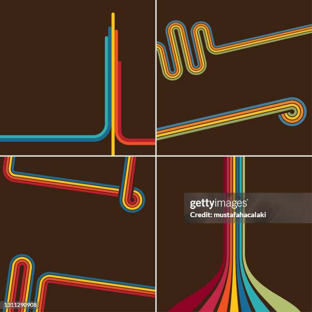 bildbanksillustrationer, clip art samt tecknat material och ikoner med square retro bakgrunder - funky