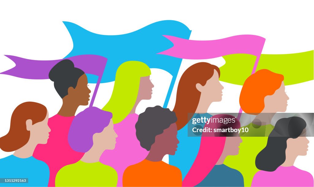Vielfältige Gruppe von Frauen