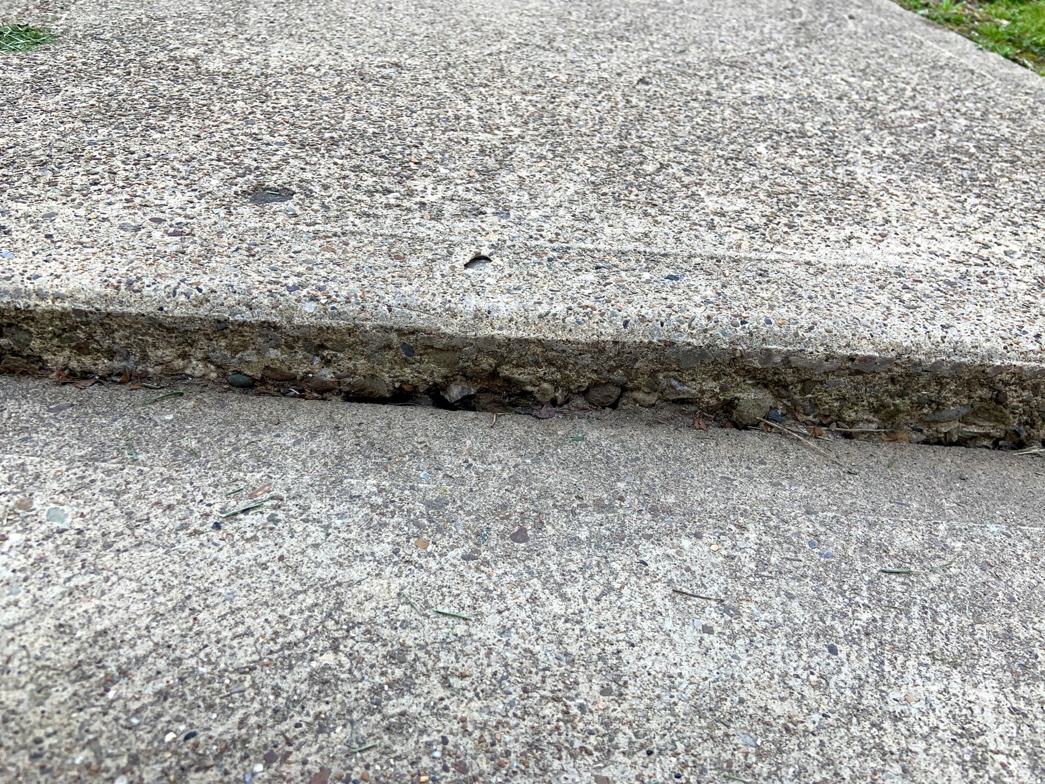 uneven concrete