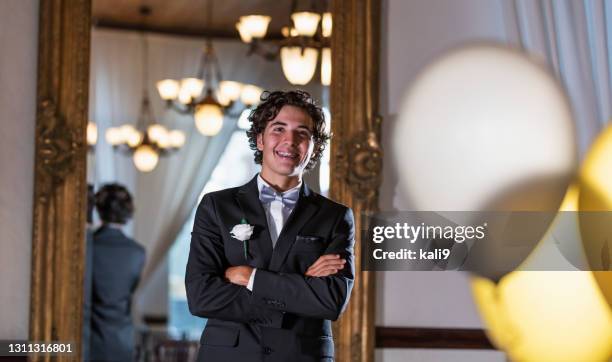 mixed race teenage boy wearing tuxedo - proms stock pictures, royalty-free photos & images