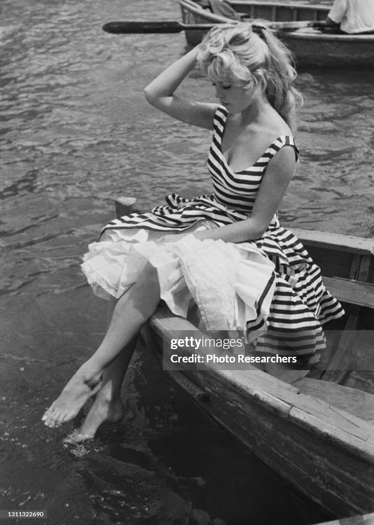 Brigitte Bardot In A Boat