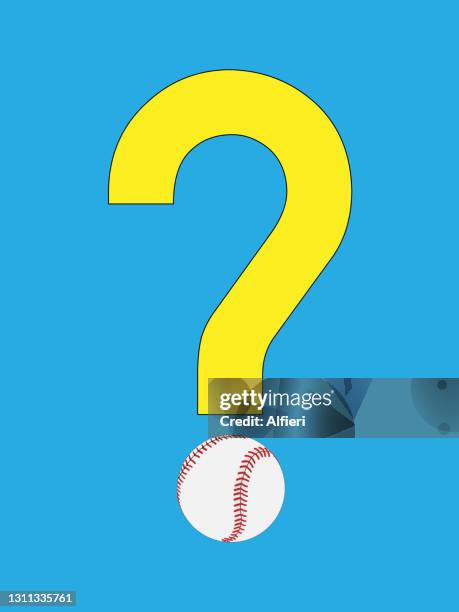 baseball question mark - volatility icon stock illustrations