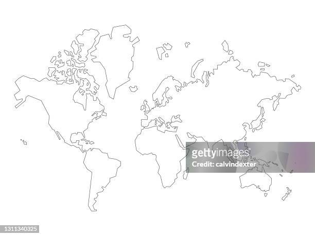 world map illustration - world map stock illustrations