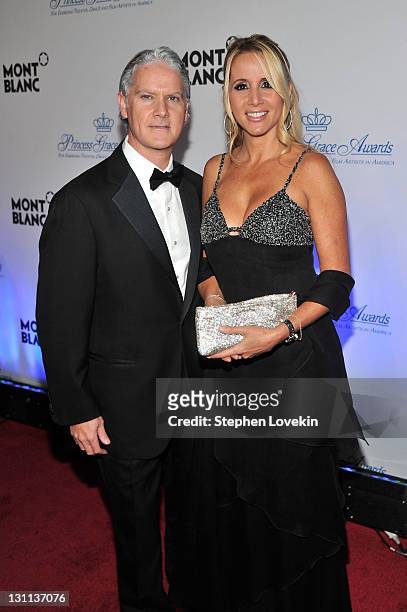 Jon Turk and Carolyn Gusoff Turk attend Princess Grace Awards Gala at Cipriani 42nd Street on November 1, 2011 in New York City.
