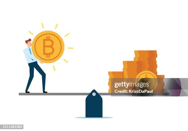 bitcoin - libra stock illustrations