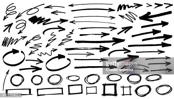 schwarze pfeile weißen hintergrund - drawing activity stock-grafiken, -clipart, -cartoons und -symbole