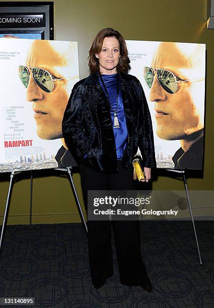 Sigourney Weaver attends the "Rampart" New York premiere at Landmark's Sunshine Cinema on November 1, 2011 in New York City.