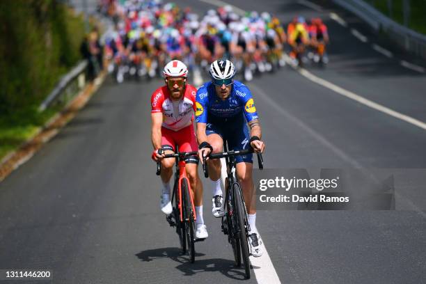 Simon Geschke of Germany and Team Cofidis & Mattia Cattaneo of Italy and Team Deceuninck - Quick-Step during the 60th Itzulia-Vuelta Ciclista Pais...