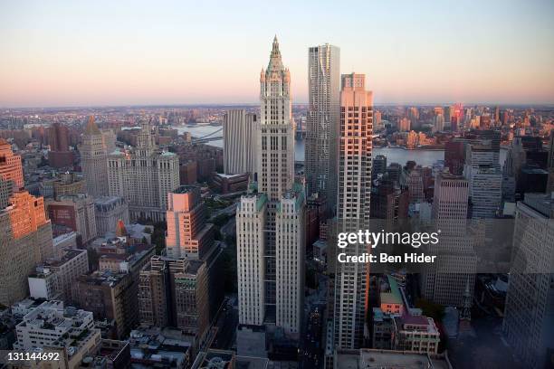 General view of the Woolworth Building on November 1, 2011 in New York City.